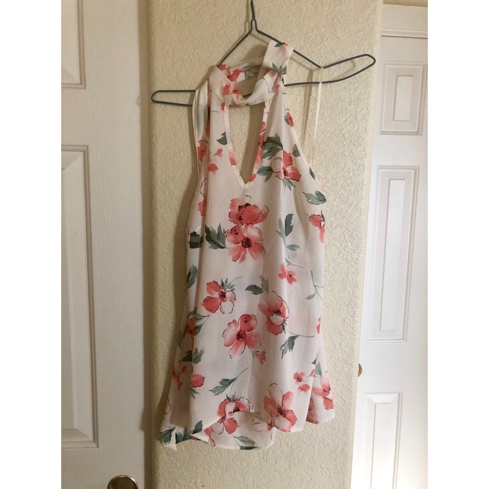 Floral halter top